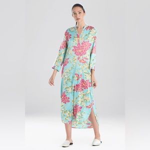 NATORI Satin Caftan Dress
